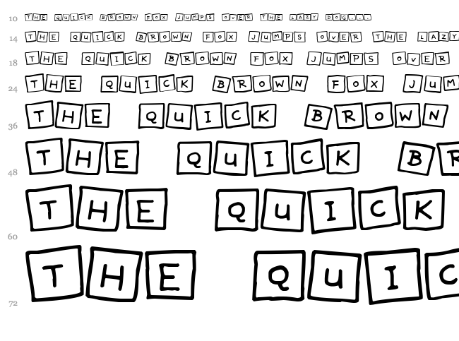 Cute Notes font waterfall